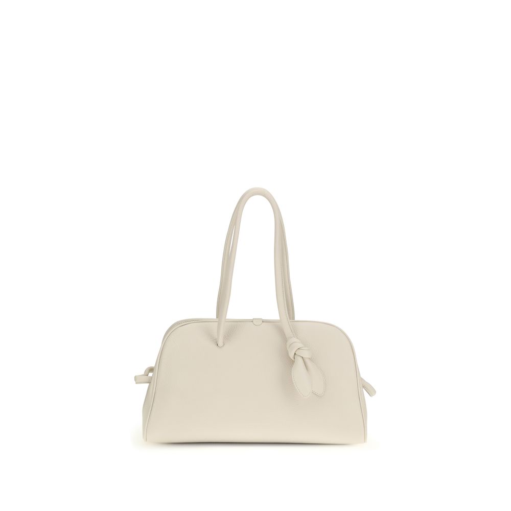 Jacquemus White Calf Leather Bos Taurus Shoulder Bag