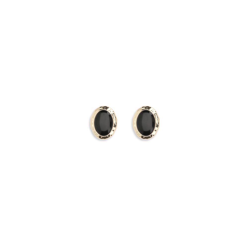 Self-Portrait Black Brass Earrings