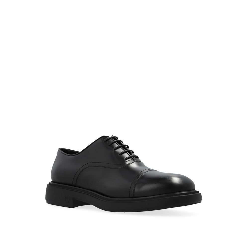 Salvatore Ferragamo Black Calfskin Oxfords And Derbies - Image 2