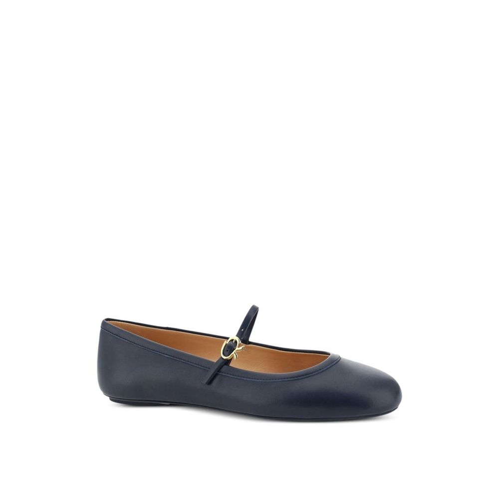 Gianvito Rossi Blue Fabric Ballet Flats - Image 2