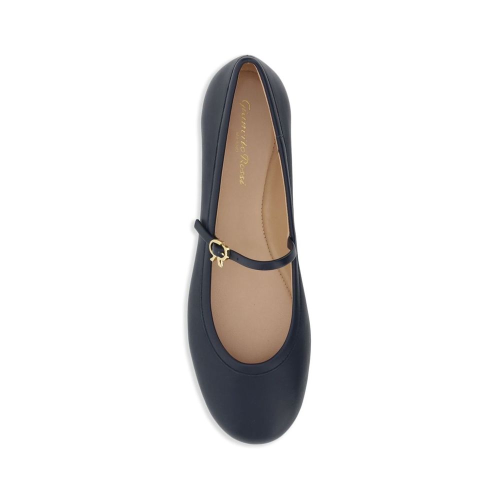 Gianvito Rossi Blue Fabric Ballet Flats - Image 4