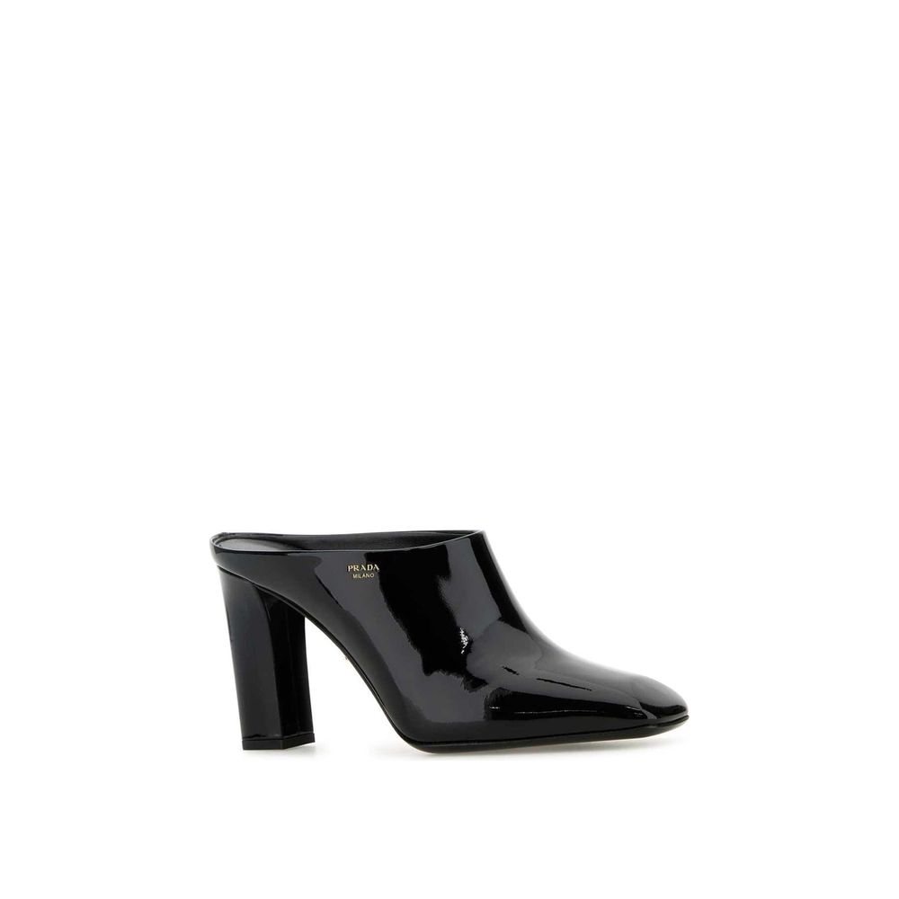 Prada Black Calfskin Mules - Image 2