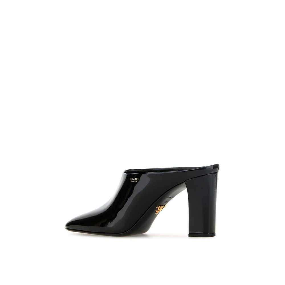 Prada Black Calfskin Mules - Image 3