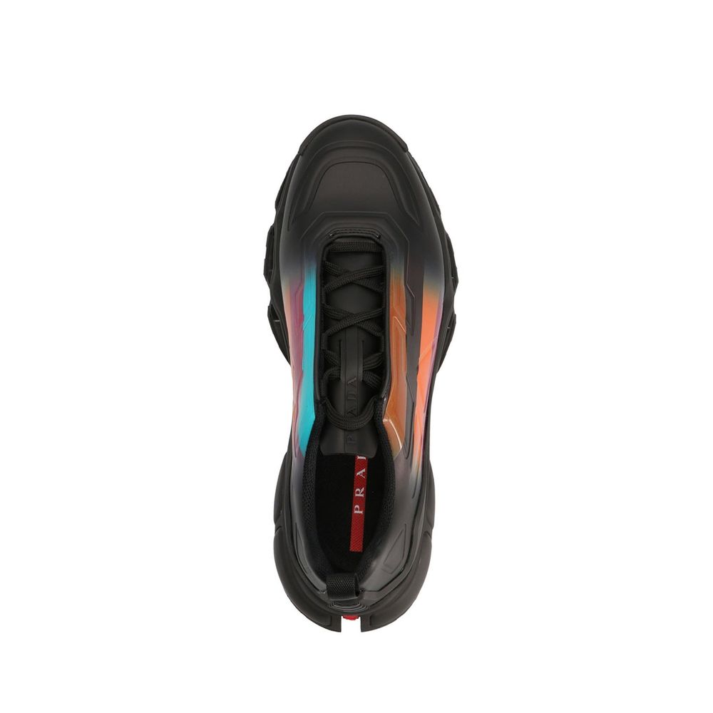 Prada Black Rubber Chunky Sneakers - Image 4