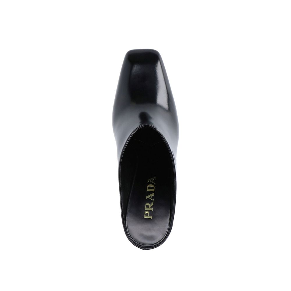 Prada Black Calfskin Mules - Image 4