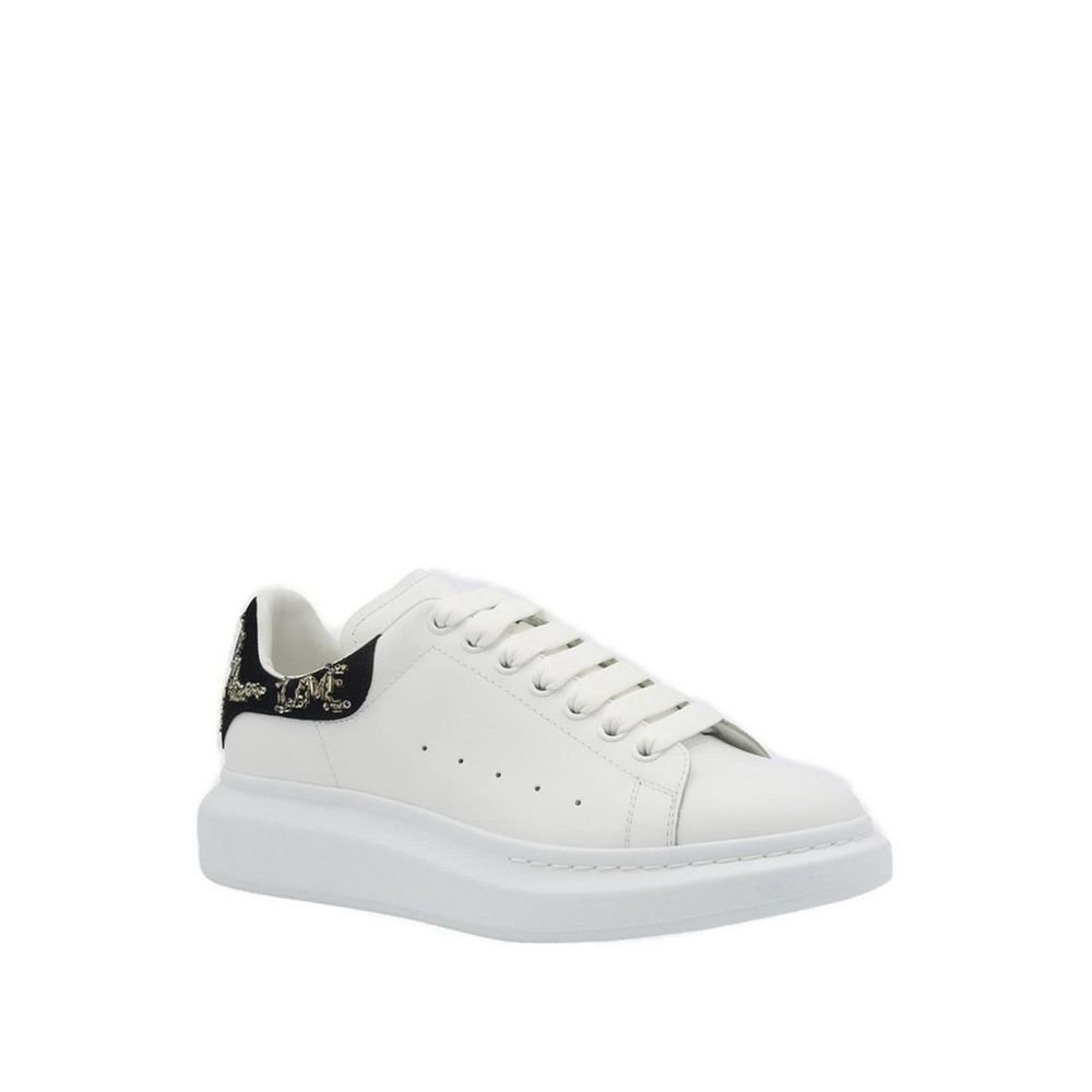 Alexander McQueen White Calfskin Chunky Sneakers - Image 2