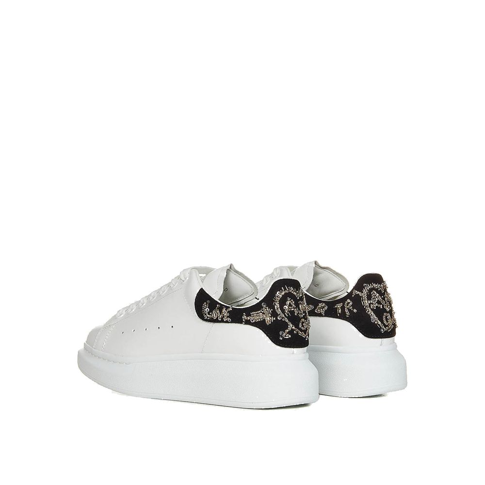 Alexander McQueen White Calfskin Chunky Sneakers - Image 3