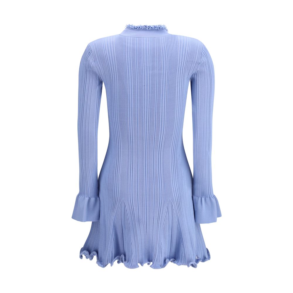 Self-Portrait Light Blue Viscose Casual Dress - Image 2