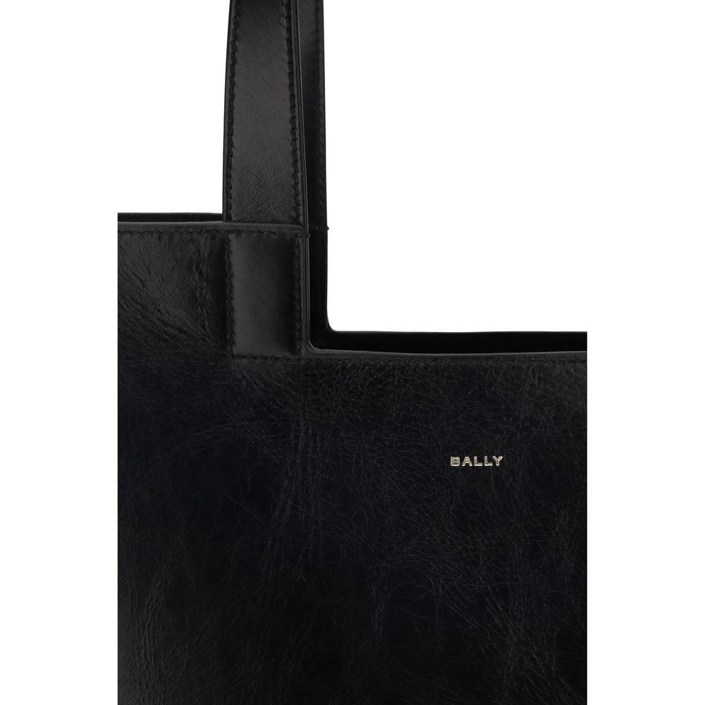 Bally Black Calf Leather Bos Taurus Shoulder Bag - Image 4