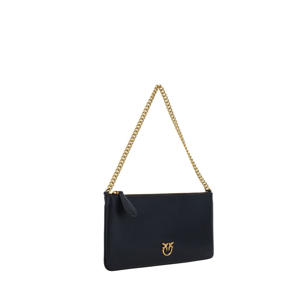 PINKO Black Calf Leather Bos Taurus Shoulder Bag - Image 2