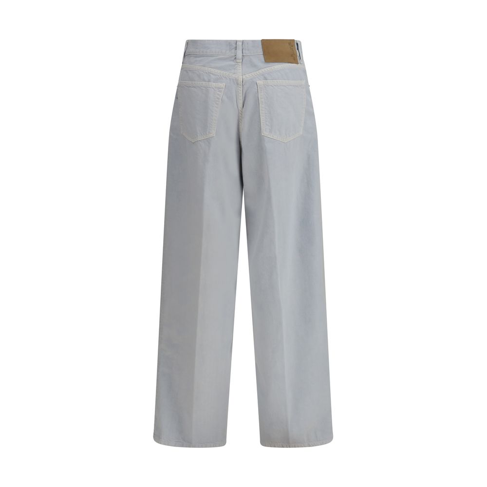 Haikure Light Blue Cotton Straight-Leg Jeans - Image 2
