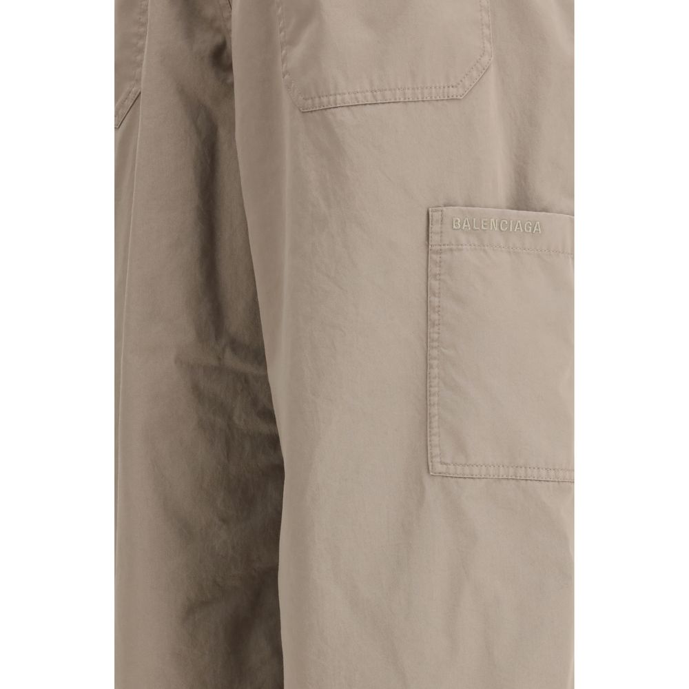 Balenciaga Beige Cotton Casual Pants - Image 3
