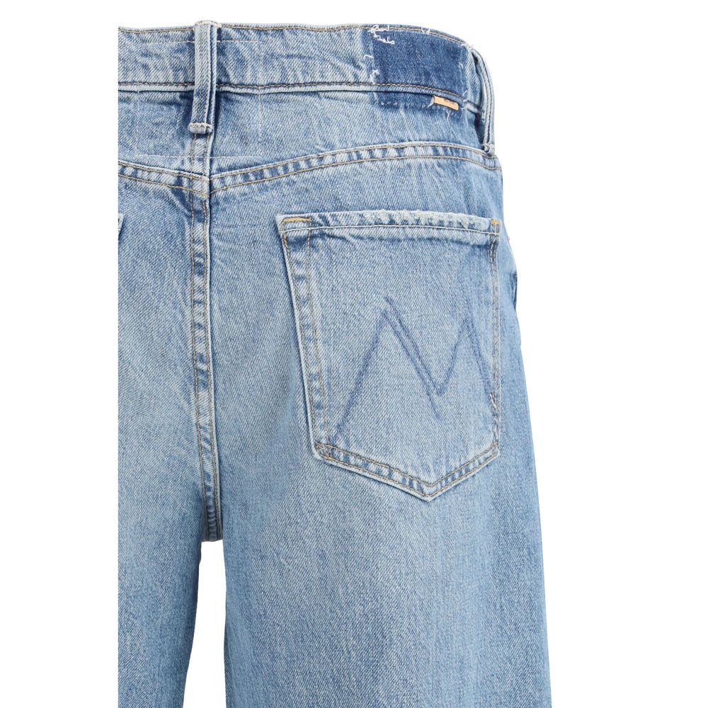 Mother Denim Blue Cotton Cropped Jeans - Image 3