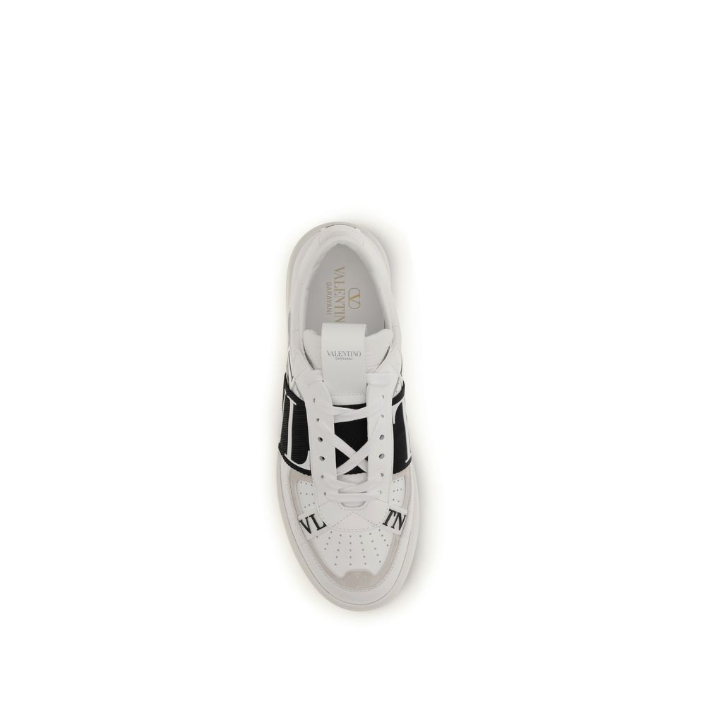 Valentino Garavani White Calf Leather Bos Taurus Low Top Sneakers - Image 4