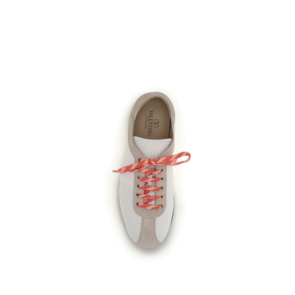 Valentino Garavani Multicolor Suede Leather Low Top Sneakers - Image 4