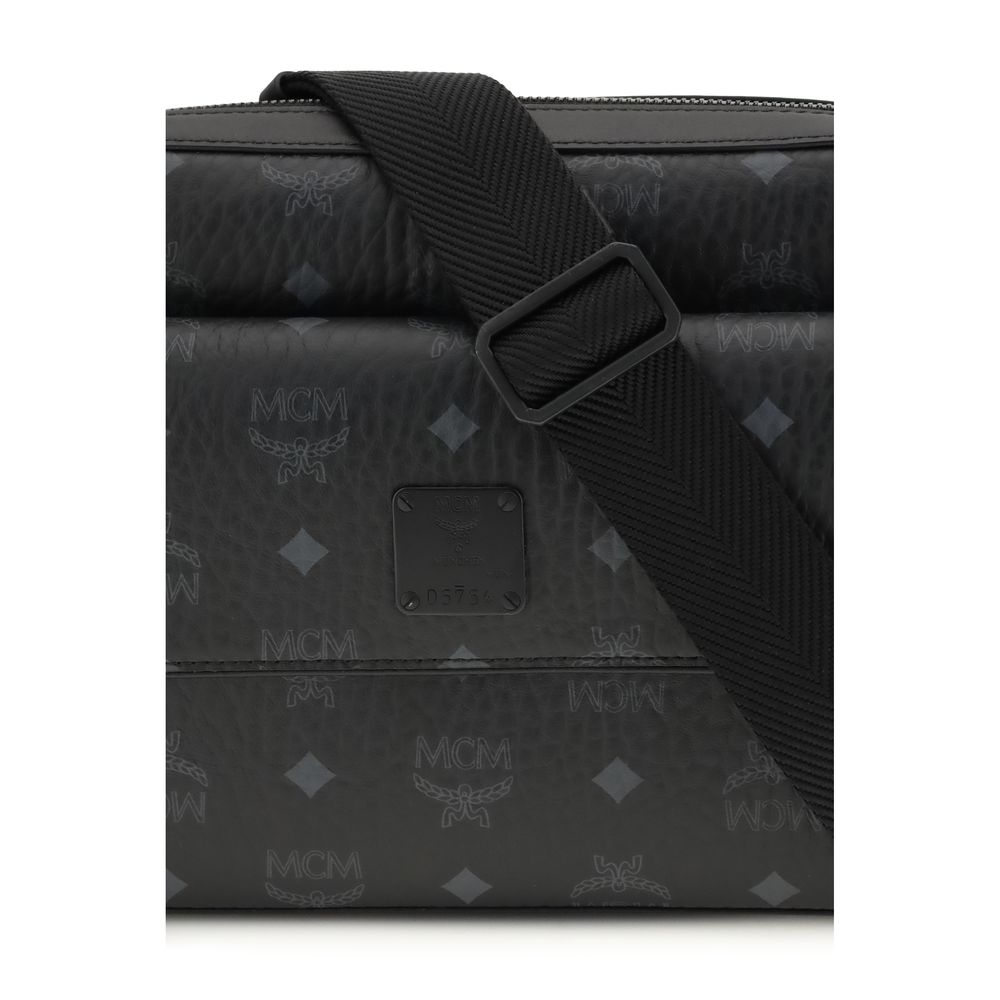 MCM Black Fabric Shoulder Bag - Image 4