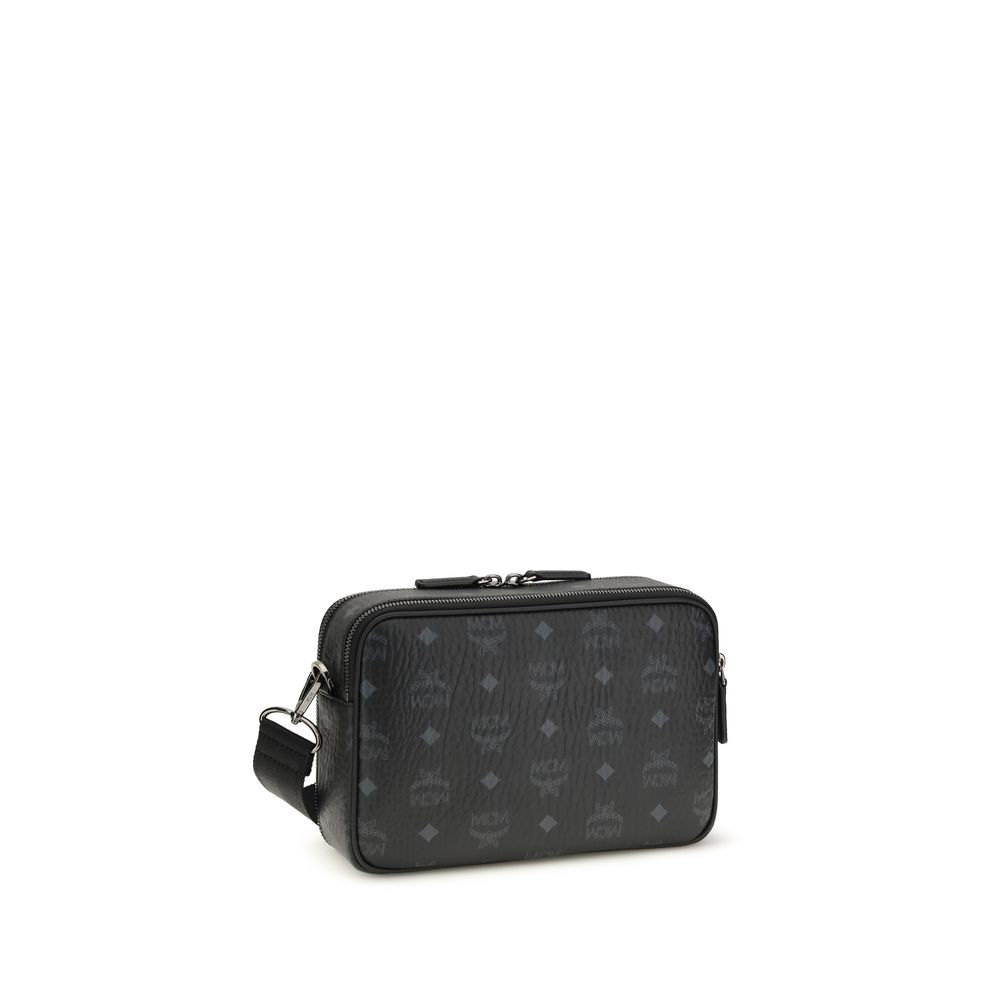 MCM Black Fabric Shoulder Bag - Image 3