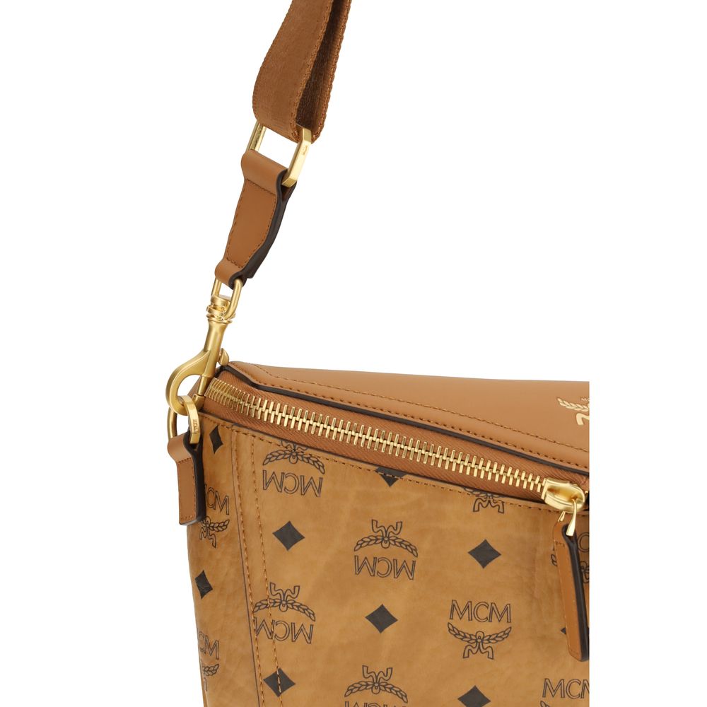 MCM Beige Calf Leather Bos Taurus Shoulder Bag - Image 4