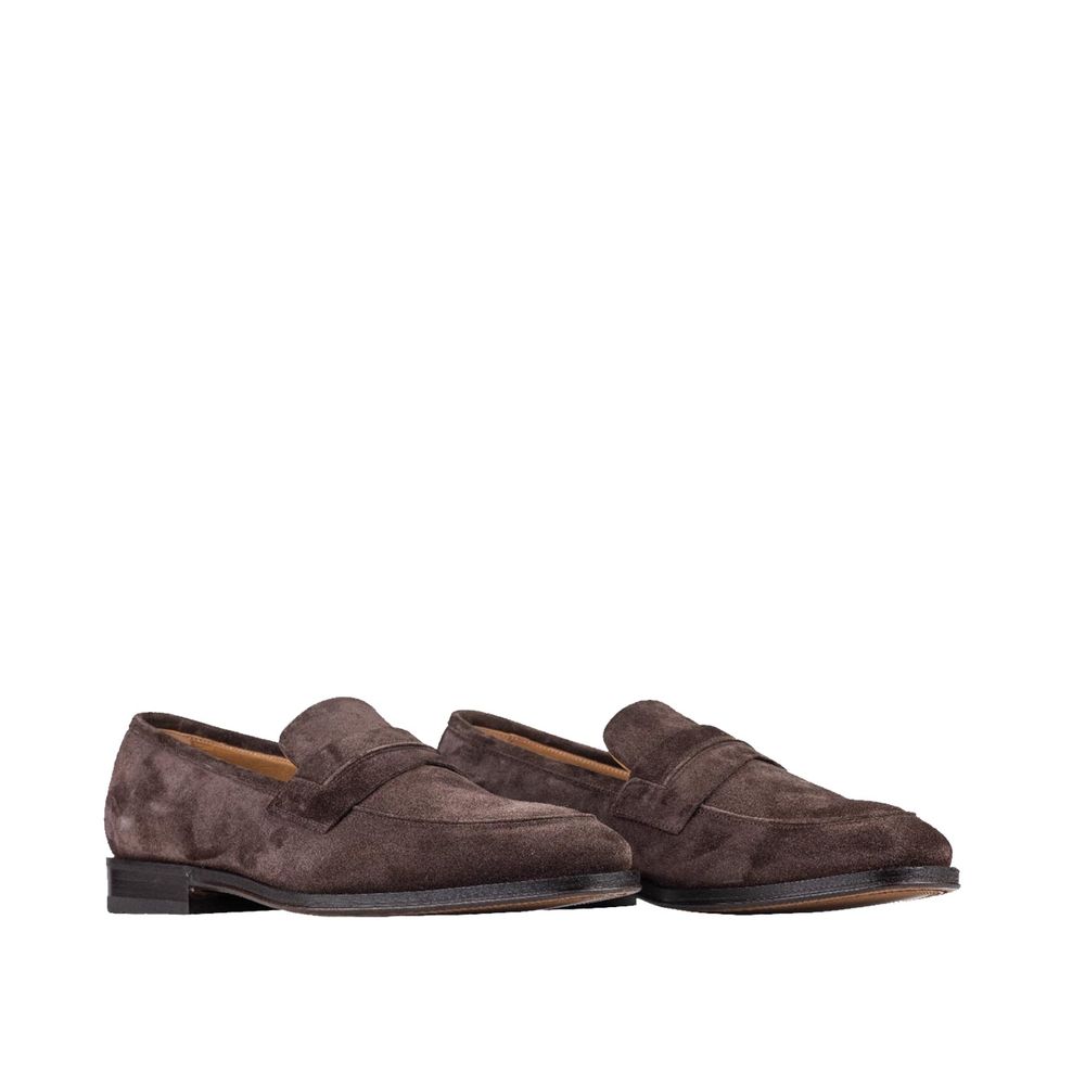Salvatore Ferragamo Brown Leather Slip-On Loafers - Image 2