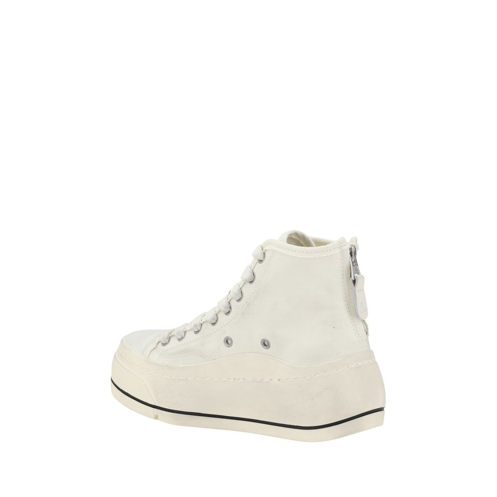 R13 Beige Polyethylene High Top Sneakers - Image 3