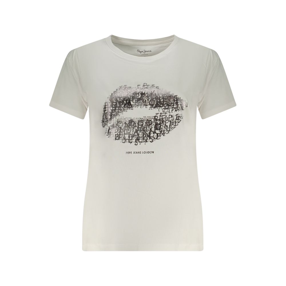 Pepe Jeans Bianco Cotton Women T-Shirt