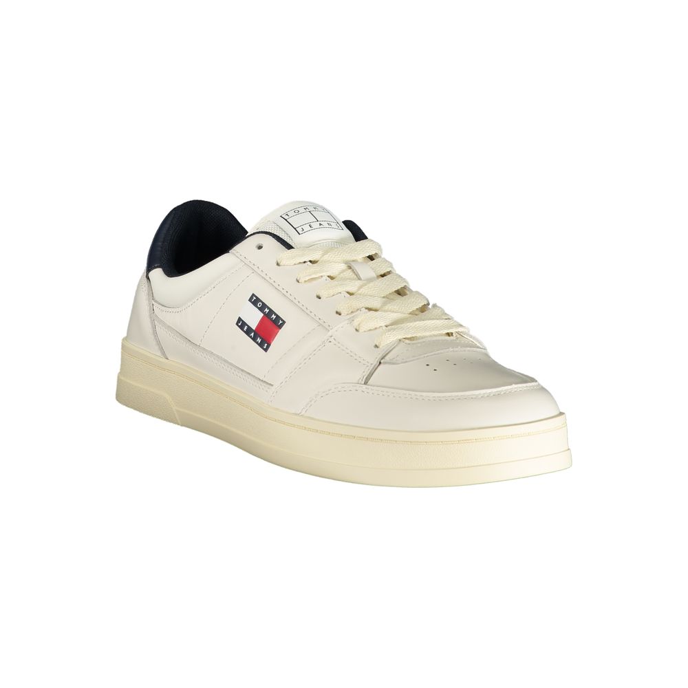 Tommy Hilfiger White Leather Men Sneaker - Image 2