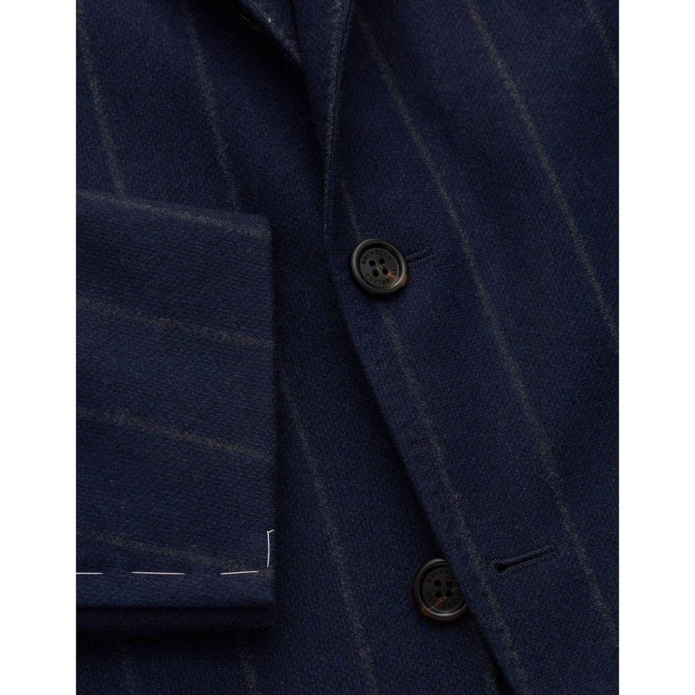 Brunello Cucinelli Blue Virgin Wool Blazer - Image 3