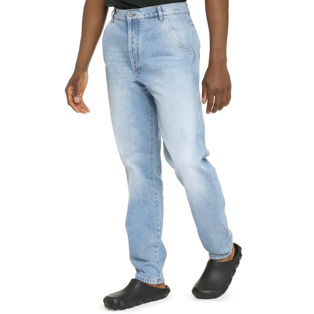 Balmain Blue Cotton Straight-Leg Jeans - Image 2