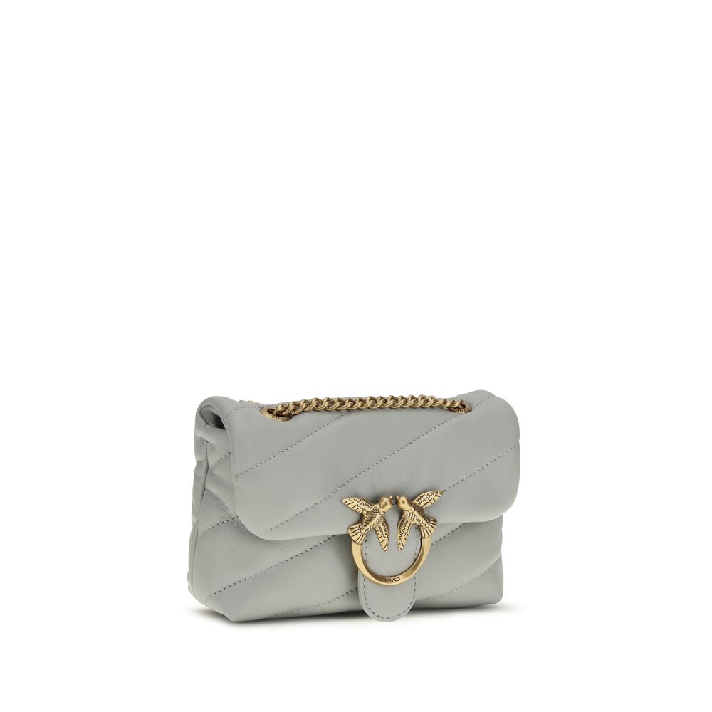 PINKO Gray Calf Leather Bos Taurus Shoulder Bag - Image 2