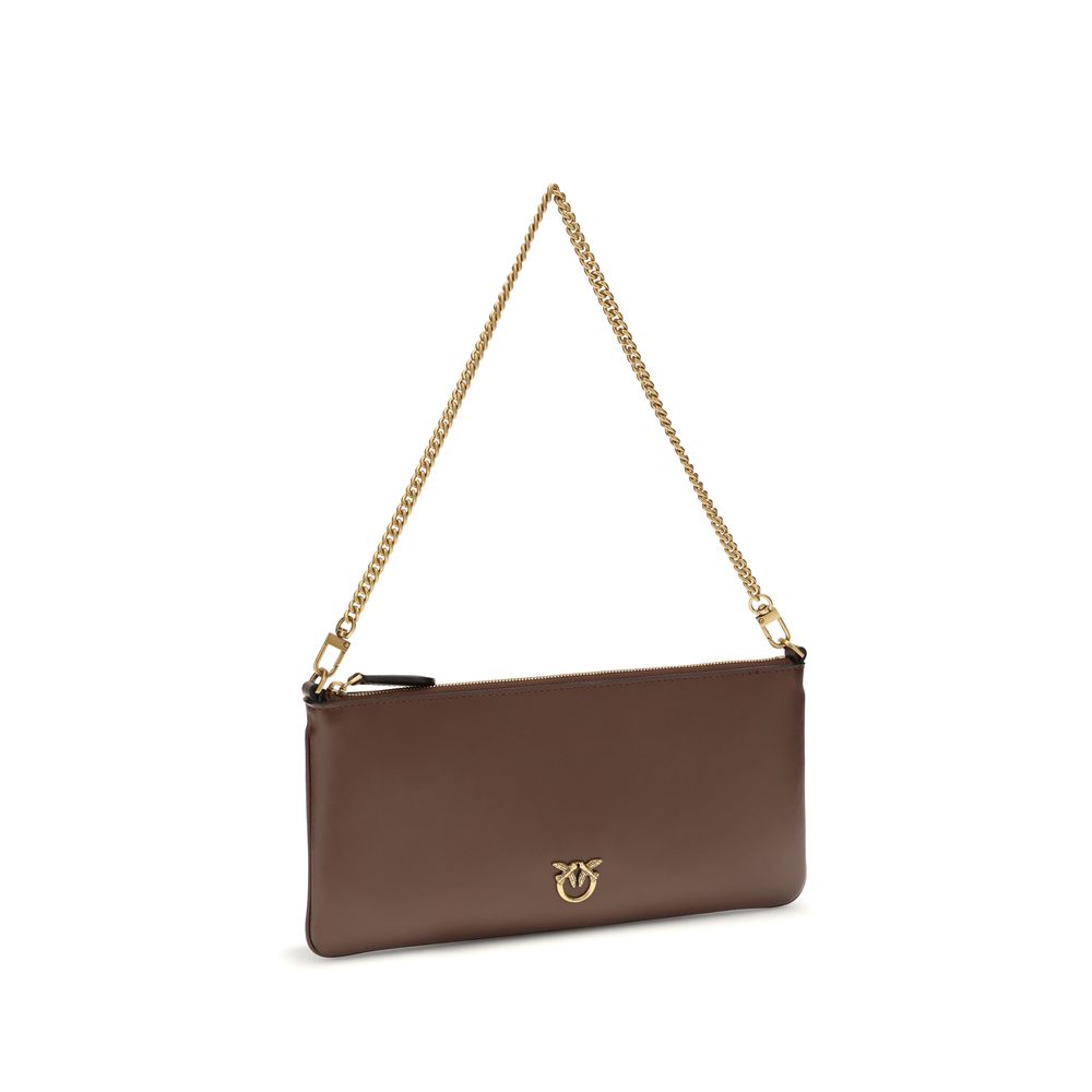 PINKO Brown Calf Leather Bos Taurus Shoulder Bag - Image 2