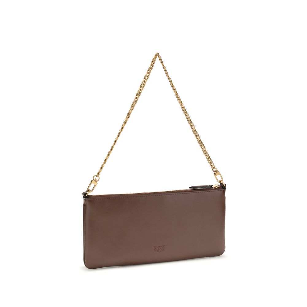 PINKO Brown Calf Leather Bos Taurus Shoulder Bag - Image 3