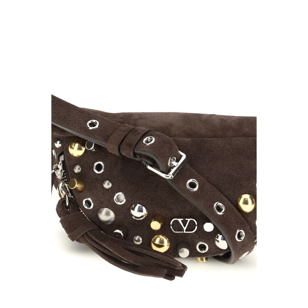 Valentino Garavani Brown Calf Leather Bos Taurus Shoulder Bag - Image 4