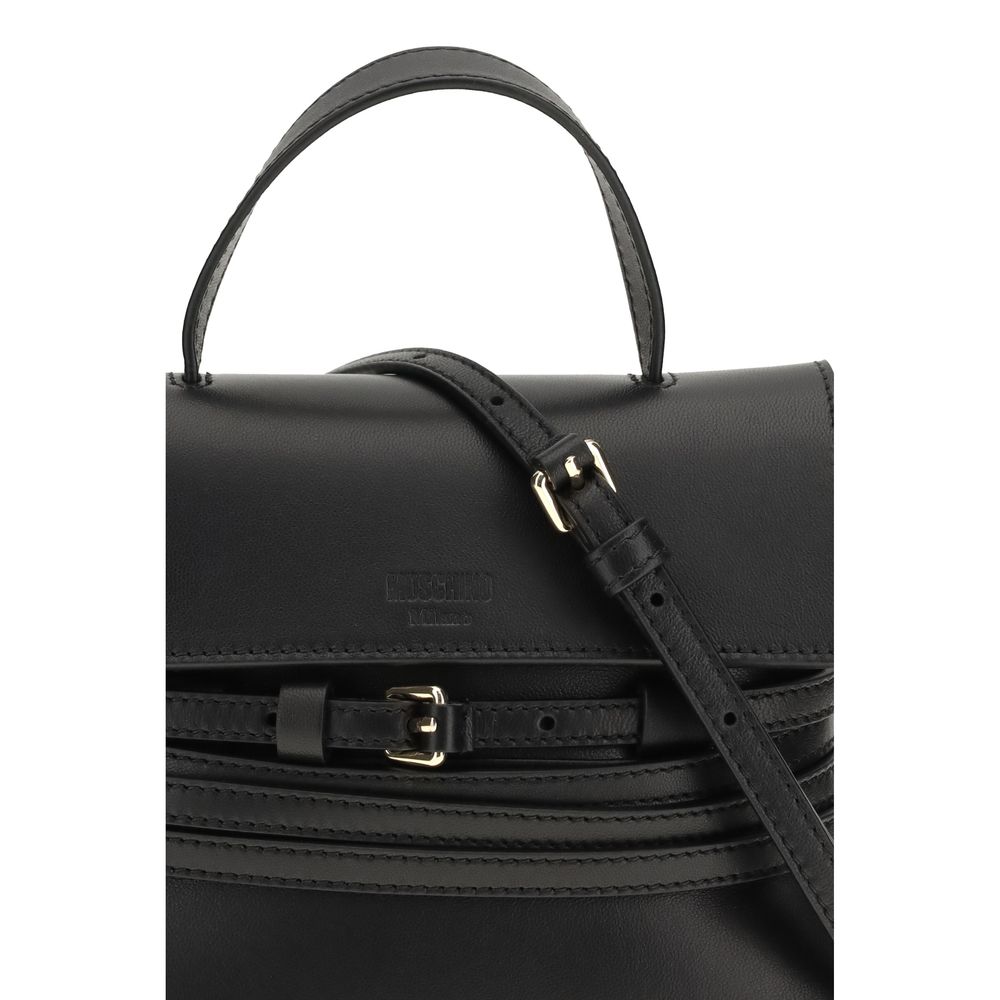Moschino Black Calf Leather Bos Taurus Handbag - Image 4