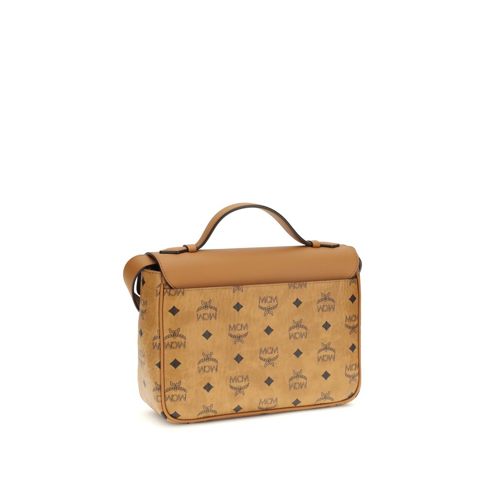 MCM Beige Fabric Shoulder Bag - Image 3