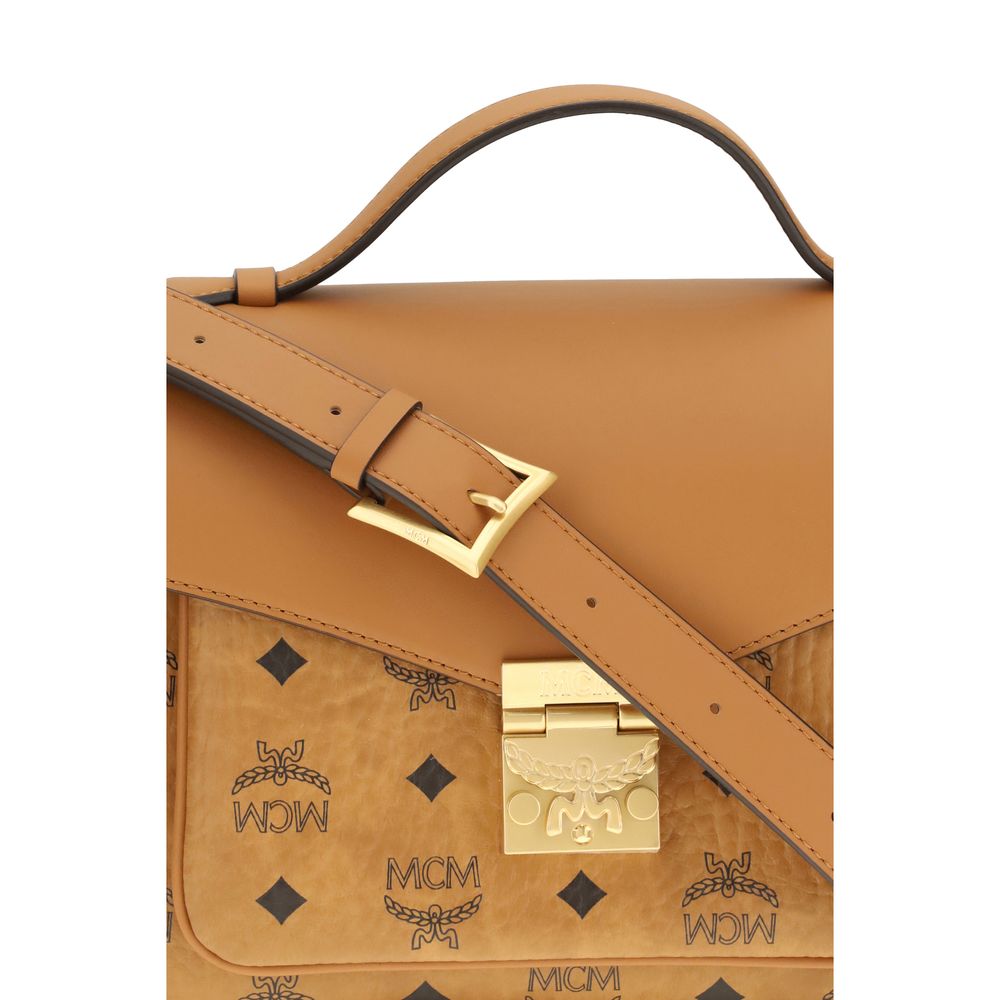 MCM Beige Fabric Shoulder Bag - Image 4