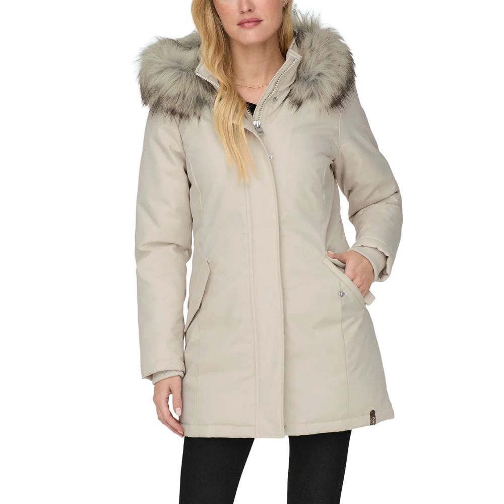 Only Beige Polyester Parka - Image 3