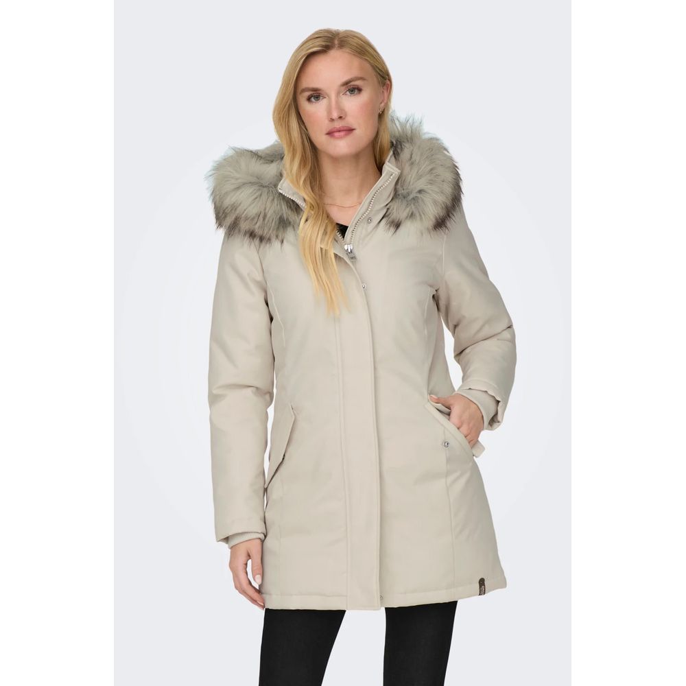 Only Beige Polyester Parka - Image 4