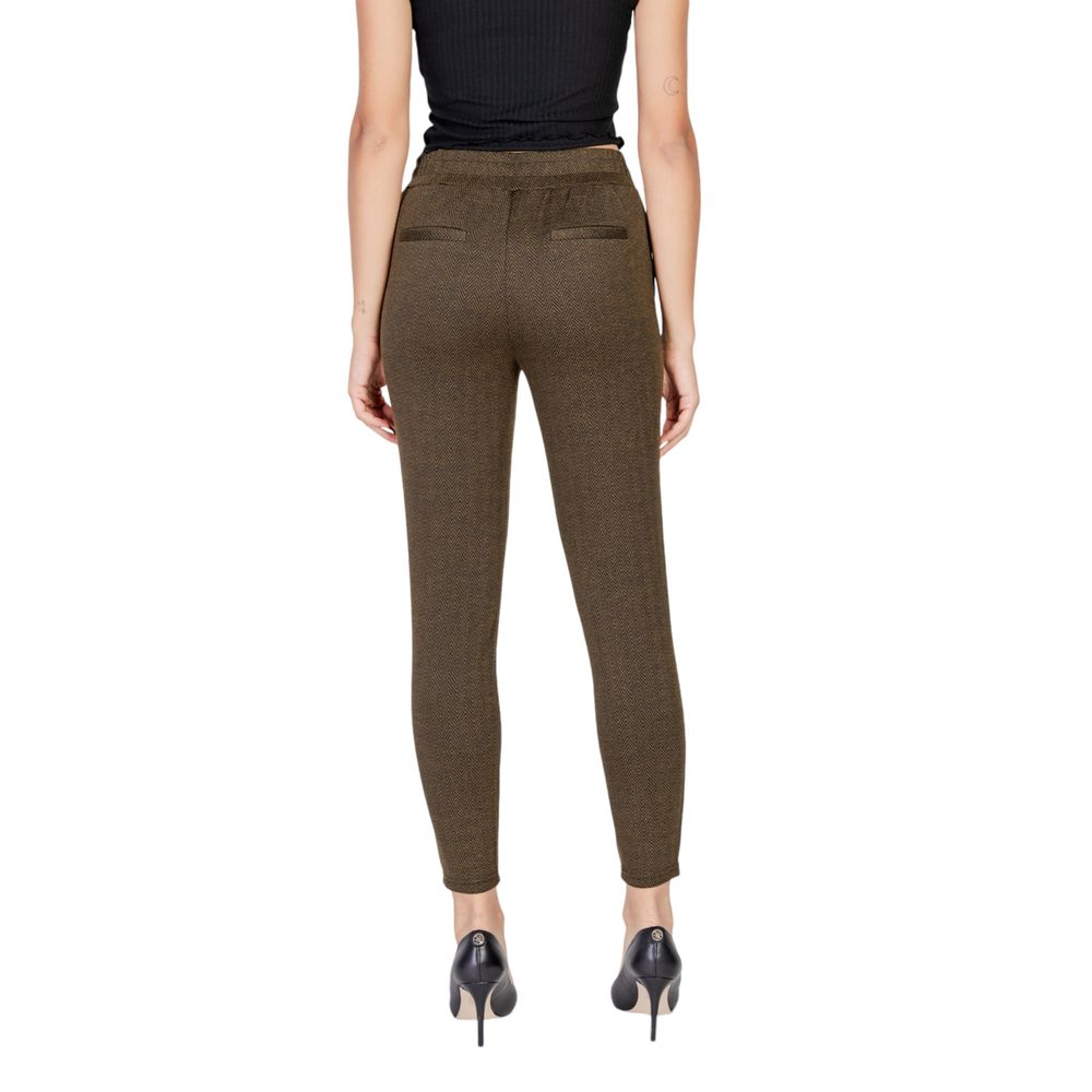 ICHI Green Polyester Skinny Pants - Image 2