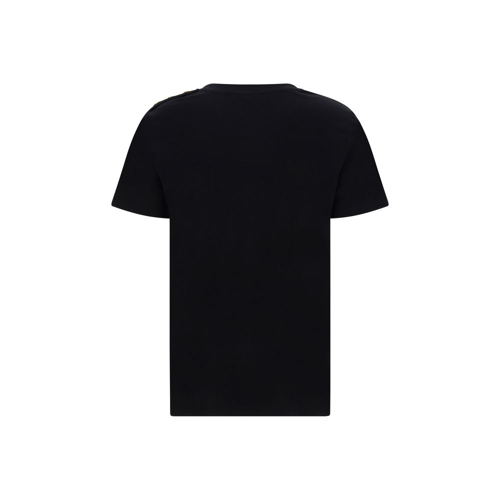 Balmain Black Cotton T-Shirt - Image 2