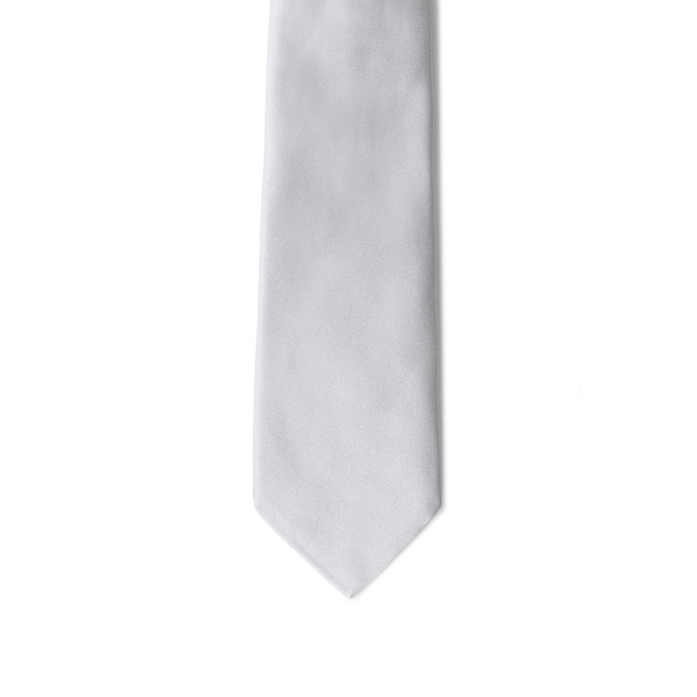 Giorgio Armani Silver Silk Tie - Image 3