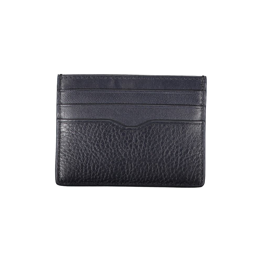 Tommy Hilfiger Sleek Blue Leather Card Holder with Contrast Details - Image 2
