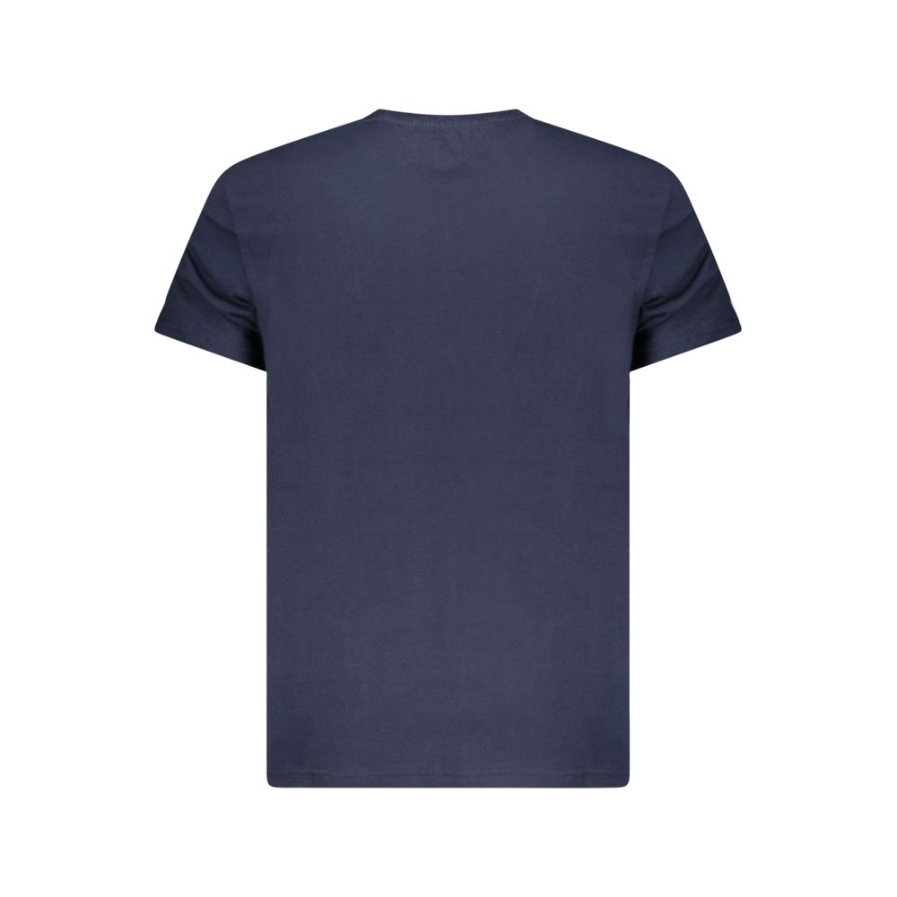 Tommy Hilfiger Blue Cotton Men T-Shirt - Image 2