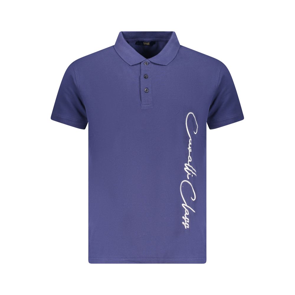 Cavalli Class Blu Cotton Men Polo