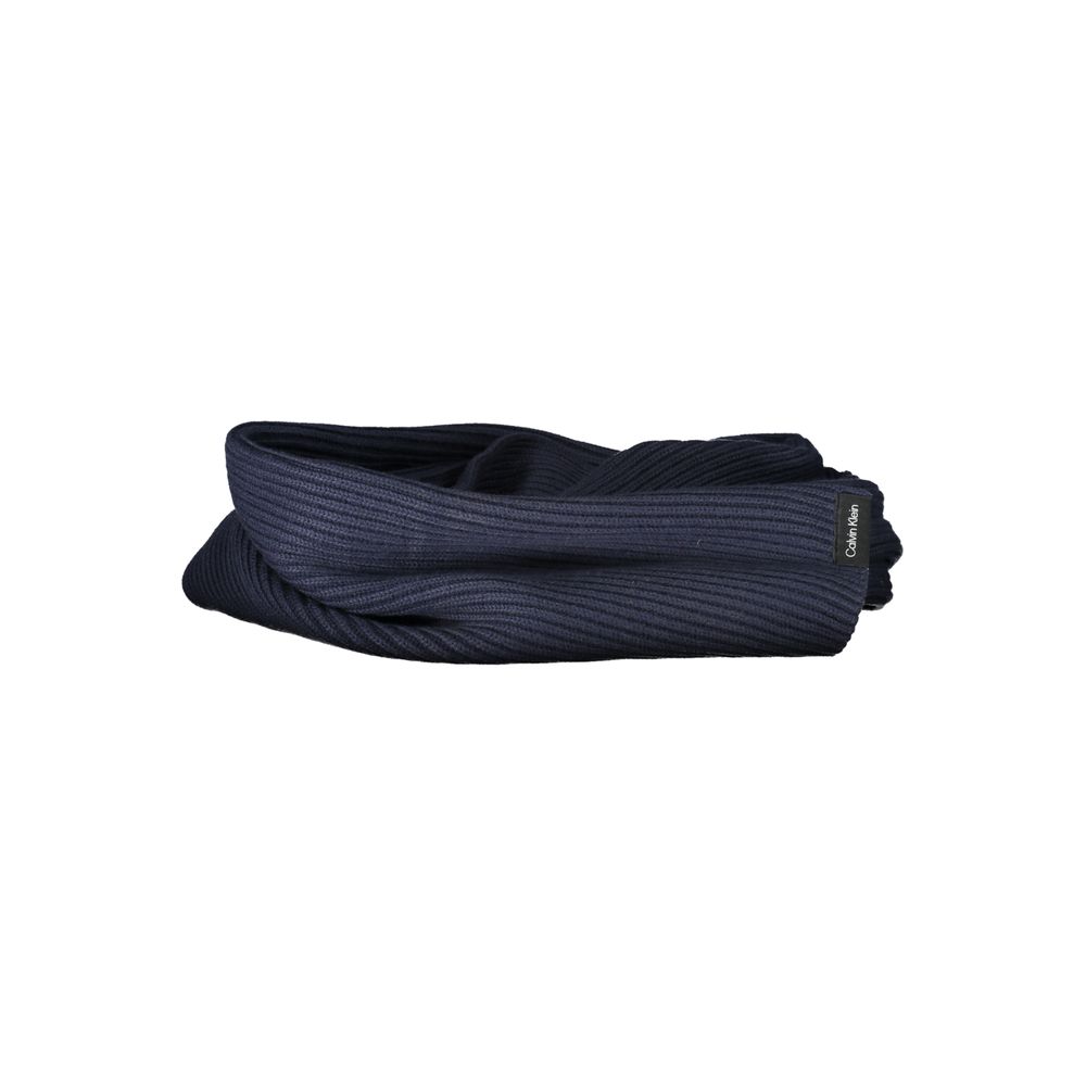 Calvin Klein Blue Cotton Men Scarf - Image 2