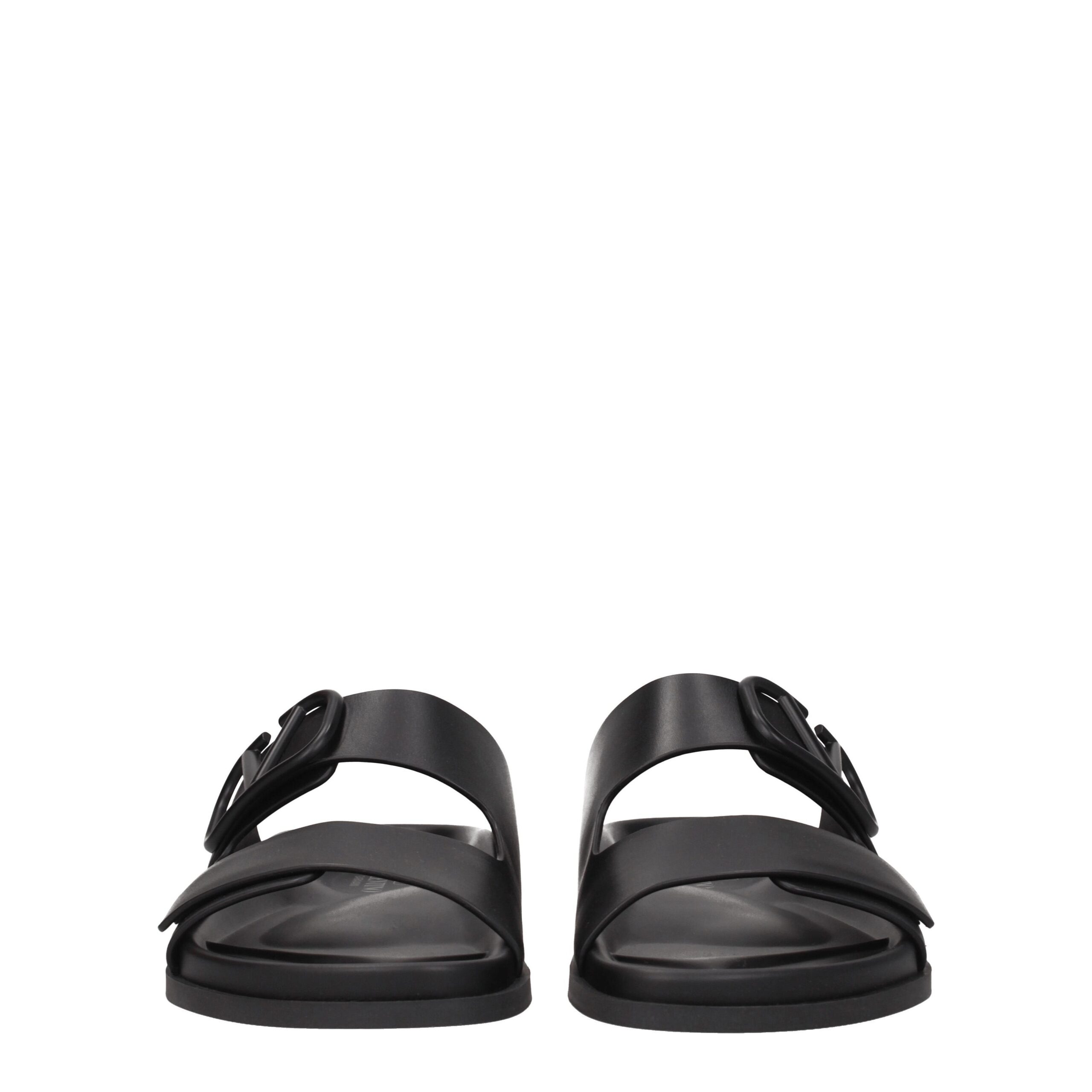 Valentino Garavani Black Leather Slippers - Image 3