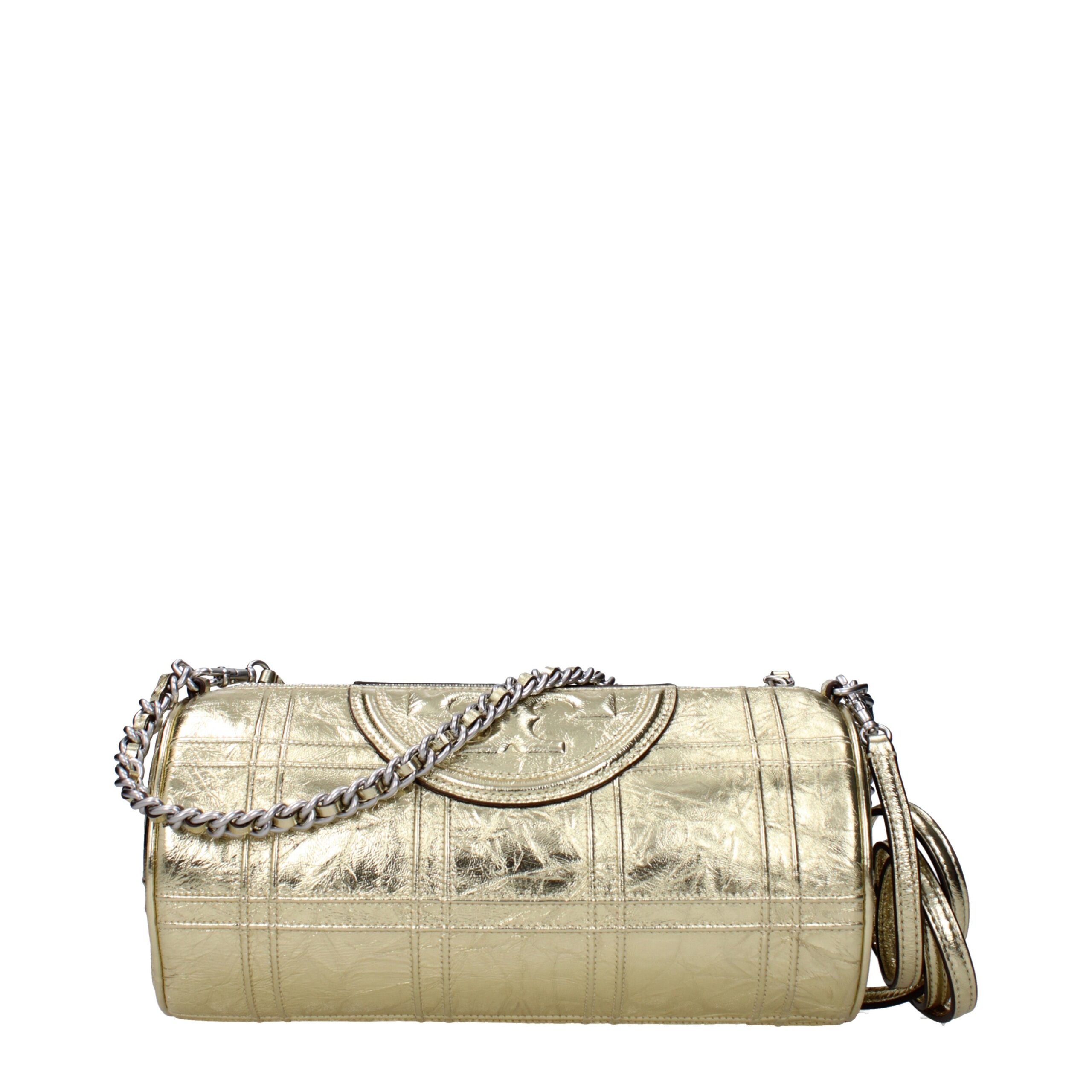 Tory Burch Gold Leather Shoulder Bag - Image 3