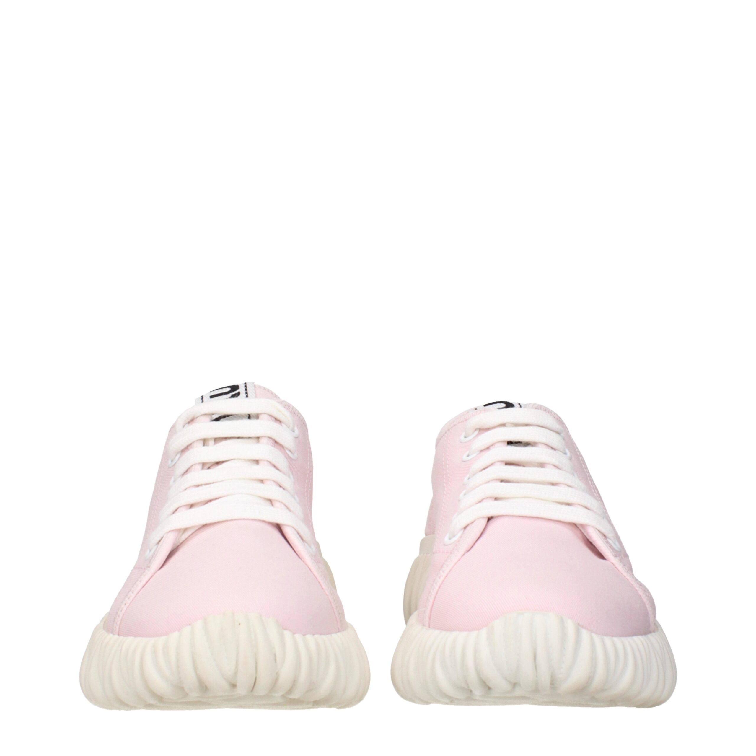 Miu Miu Pink Fabric Low Top Sneakers - Image 3