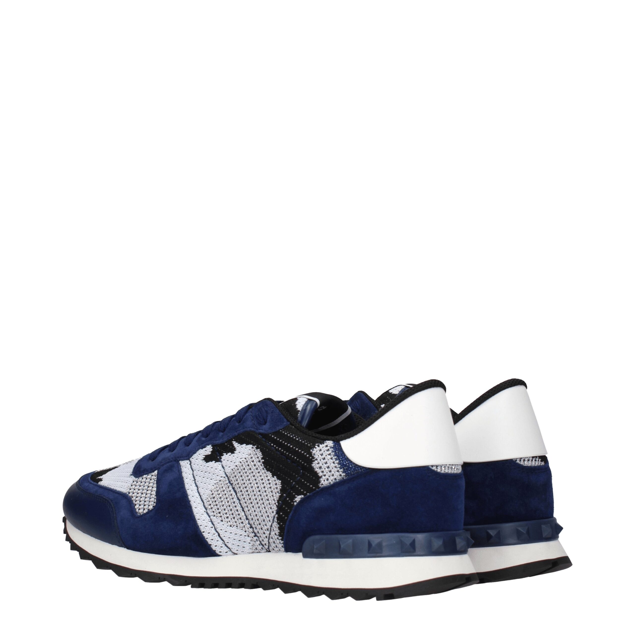 Valentino Garavani Gray Fabric Athletic Sneakers - Image 4