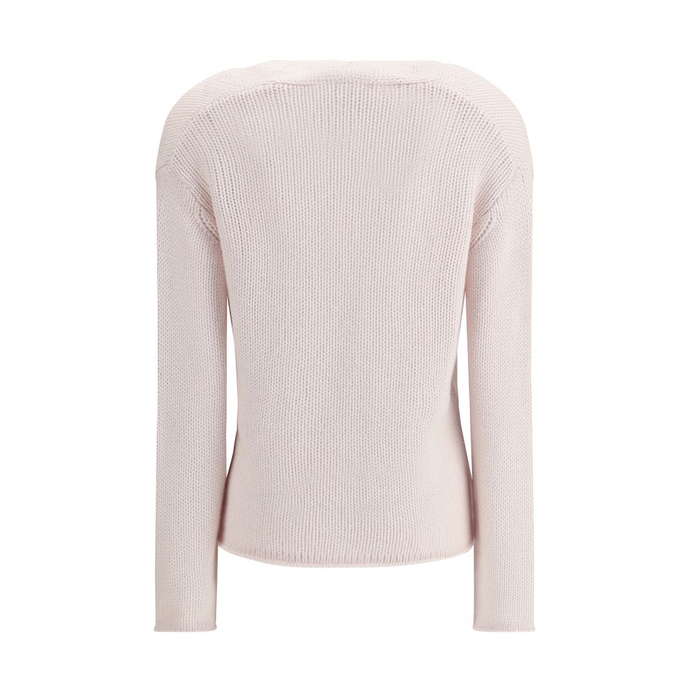 Forte_Forte White Wool Cashmere Sweater - Image 2