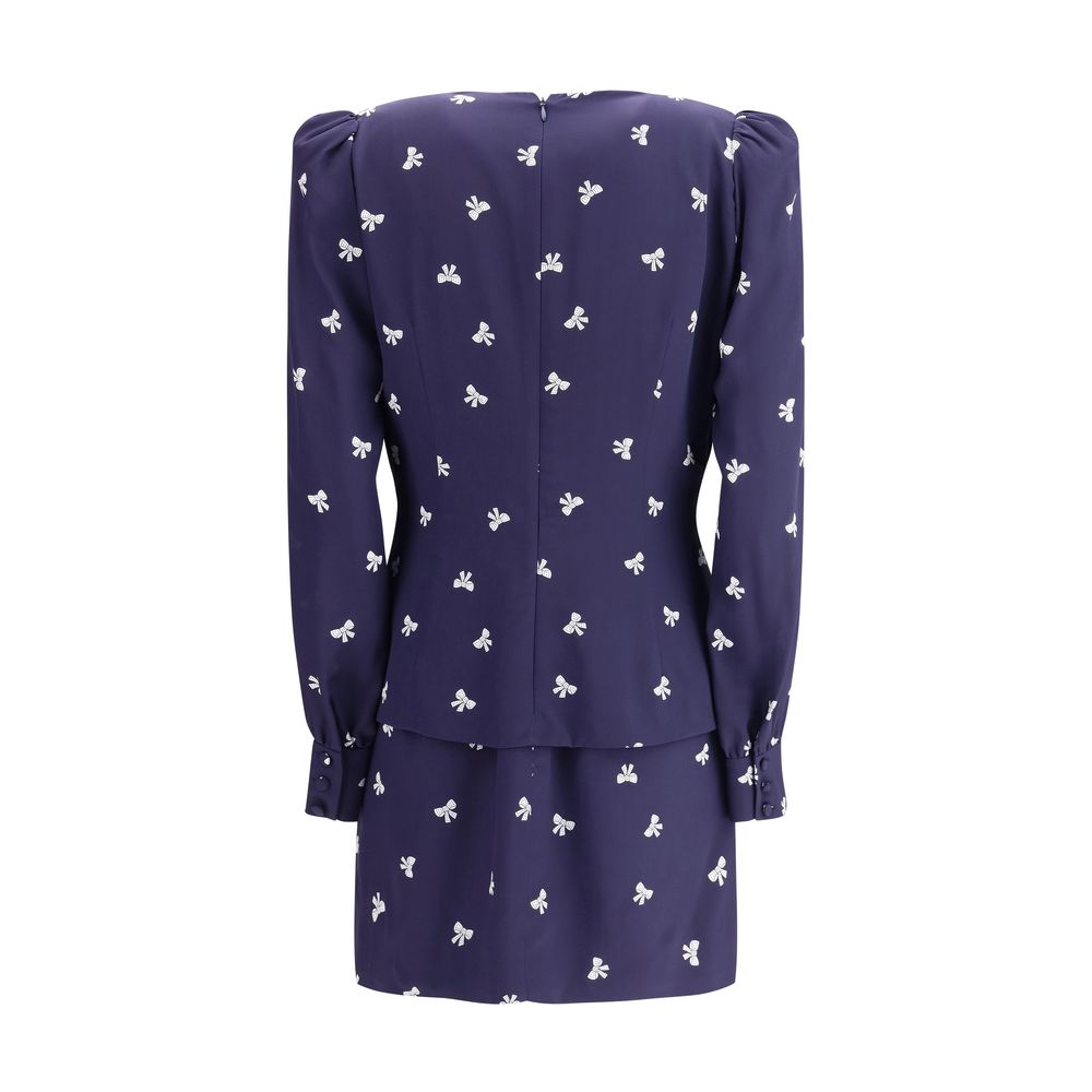 Alessandra Rich Blue Silk Casual Dress - Image 2